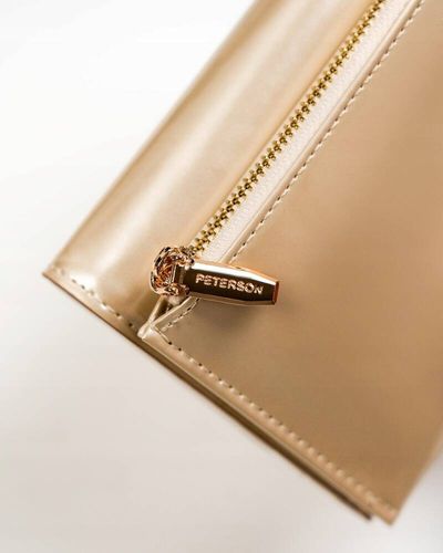 portfel damski ze skóry ekologicznej na zatrzask i suwak - peterson na Arena.pl