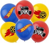 ZESTAW BALONÓW Z NADRUKIEM Hot Wheels DEKORACJA URODZINOWA NA IMPREZE