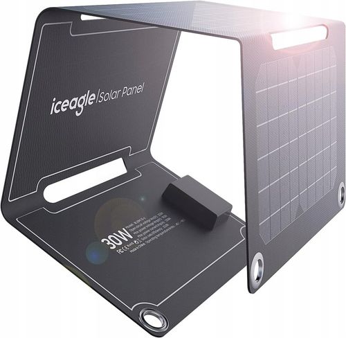 ICEAGLE PANEL SŁONECZNY ŁADOWARKA SOLARNA 30W PANEL DO ŁADOWANIA na Arena.pl