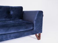 Sofa 3 osobowa rozkładana WILLY - ciemna pepita, naturalny