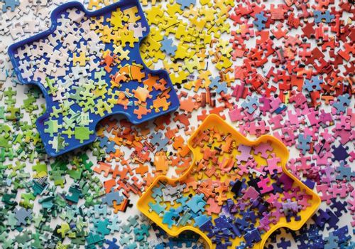 Puzzle 1000 Elementów Kolorowe Części Puzzli na Arena.pl