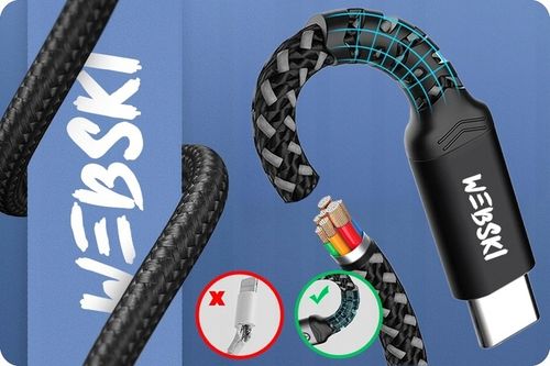 MOCNY KABEL USB C-C 200cm 100W I UNIWERSALNA ŁADOWARKA SAMOCHODOWA 40W na Arena.pl