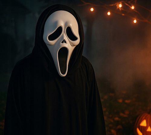 STRÓJ KOSTIUM HALLOWEEN MASKA KRZYK ŚMIERĆ PELERYNA DLA DOROSŁYCH na Arena.pl