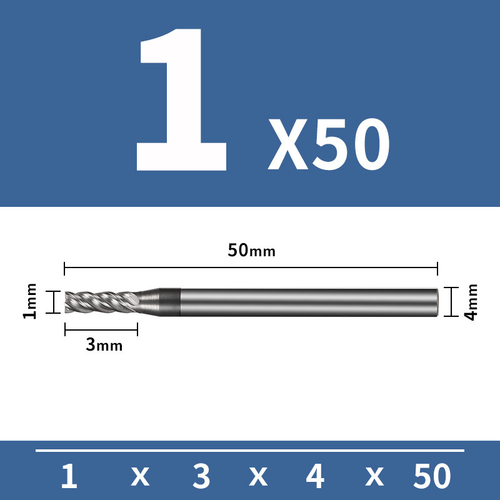Frez trzpieniowy 4-ostrzowy VHM HYPERCUT Rozmiar: Ø2x6x4Dx50L na Arena.pl