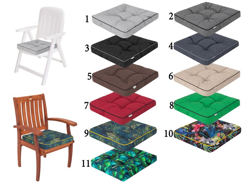 Poduszka KLARA na krzesło fotel ogrodowy, na taras, balkon 49x47 zdjęcie 8