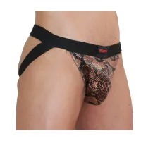 burn jock snake czarny m - stylowy pas biodrowy, elastyczny materiał