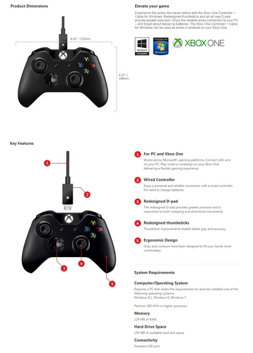 ORYGINALNY BEZPRZEWODOWY PAD XBOX ONE + KABEL PC na Arena.pl