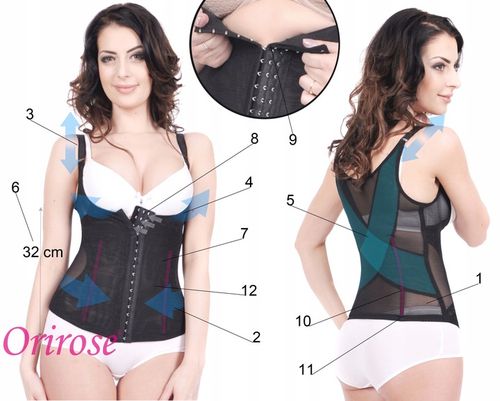 Orirose GORSET pas mocno WYSZCZUPLAJĄCY modelujący BRZUCH talię z regulacją na Arena.pl