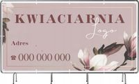 BANER REKLAMOWY 130x80cm gotowy projekt KWIACIARNIA KWIATY CIĘTE plandeka
