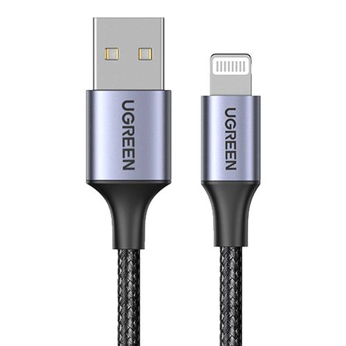 kabel lightning do usb ugreen 2.4a us199, 1m (czarny) na Arena.pl