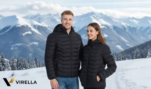 KURTKA ZIMOWA Z KAPTUREM PIKOWANA PODGRZEWANA 21 STREF ELEKTRYCZNA USB XL na Arena.pl