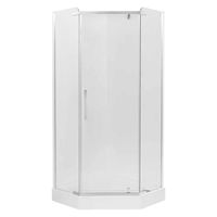 Szklana kabina prysznicowa 5 kątna chrom 80x80 195 cm 6mm szkło CE