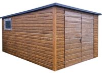 Schowek domek ogrodowy 3x4m Brama dwuskrzydłowa okno drewnopodobny TS929