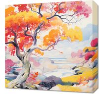 Obraz 50x50cm Roztańczony Krajobraz