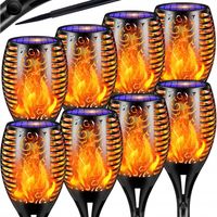LAMPA SOLARNA LED POCHODNIA EFEKT PŁOMIEŃ OGIEŃ LAMPKI SOLARNE 8 SZTUK