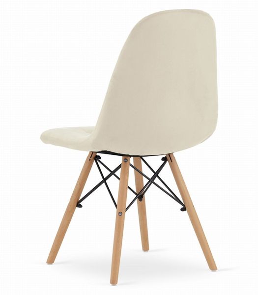 Krzesło DUMO - beż aksamit x 2 zdjęcie 6