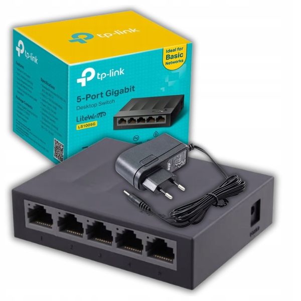 ENERGOOSZCZĘDNY SWITCH Tp-Link LS1005G 5x1GBit 1GB SWITCH SIECIOWY KOMPAKT zdjęcie 1