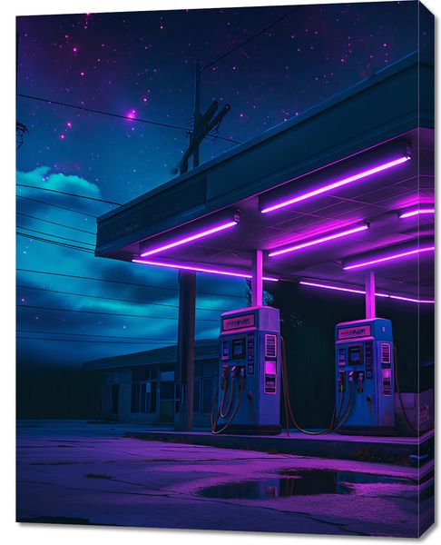 Obraz 70x90cm Moc Neonowej Nocy zdjęcie 1