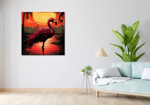 Obraz 90x90cm Flaming nad Wodą na Arena.pl