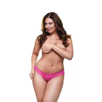 secrets stringi queen size z bezprzewodowym systemem wibracyjnym, rożowe