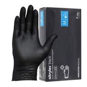 rękawice nitrylowe czarne m mercator 100szt
