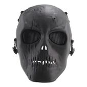 Czarna maska-sh helmet RESTEQ do airsoftu i motocykli na Halloween