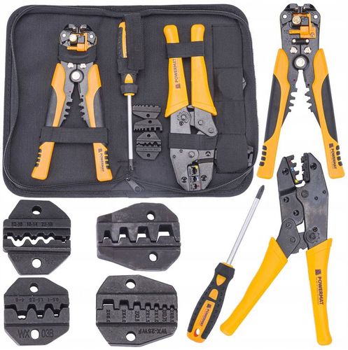 ZACISKARKA DO KONEKTORÓW 5 MATRYC 10-35 MM + ŚCIĄGACZ DO IZOLACJI PM-ZDK-8T na Arena.pl