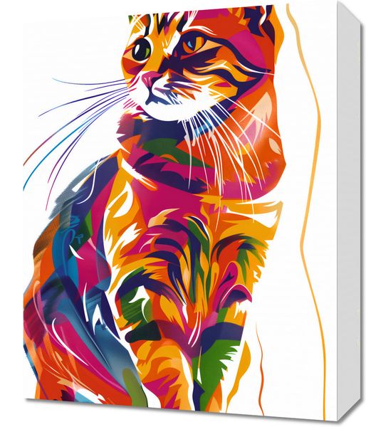 Obraz 40x50cm Nasycony Kot zdjęcie 1