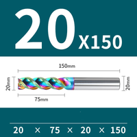 Frez 3 Ostrzowy z Węglika Spiekanego z Powłoką DLC Rozmiar: Ø20x80x20Dx150L