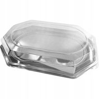 Patery tace cateringowe czarne plastik na żywność 54cm x 36m 10szt +pokrywa