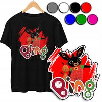 KOSZULKA DZIECIĘCA T-SHIRT Z NADRUKIEM - KRÓLIK KOLORY - XS 110-116