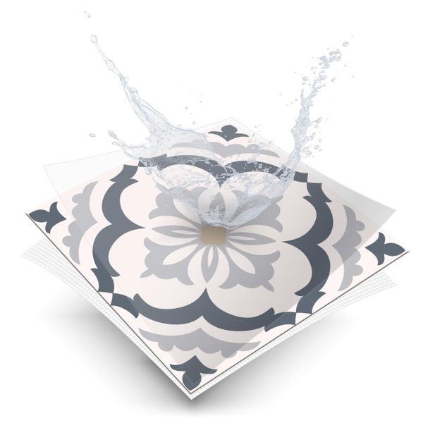 Naklejki Na Płytki Kafelki Pastelowe ORNAMENTY Mozaika Zestaw 24 szt. 20x20 zdjęcie 2