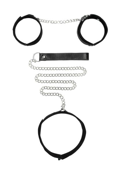 Velcro Collar With Leash And Hand Cuffs zdjęcie 4