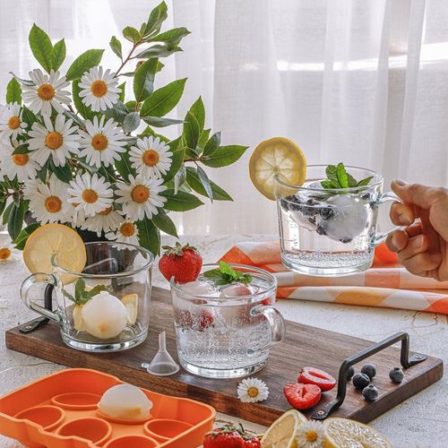 Zestaw KUBKI Szklane SZKLANKI do KAWY i HERBATY z UCHEM Tadar Sue 6x450 ml na Arena.pl