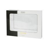 Obrus ze srebrną lamówką w pudełku MADELE2 140X220 biały