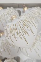 Białe Serduszko Bombka Choinkowa - 1 sztuka