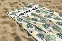 RĘCZNIK Ananasy i monstery z twoim dowolnym tekstem 100x75cm 006D