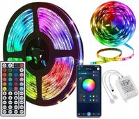 TAŚMA listwa LED 5m RGB 230V 12V wodoodporna IP65 - ledy 270 diod SMD 5050
