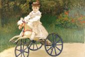 Plakat 30x20cm Jean Monet on His Hobby Horse, Monet Vintage