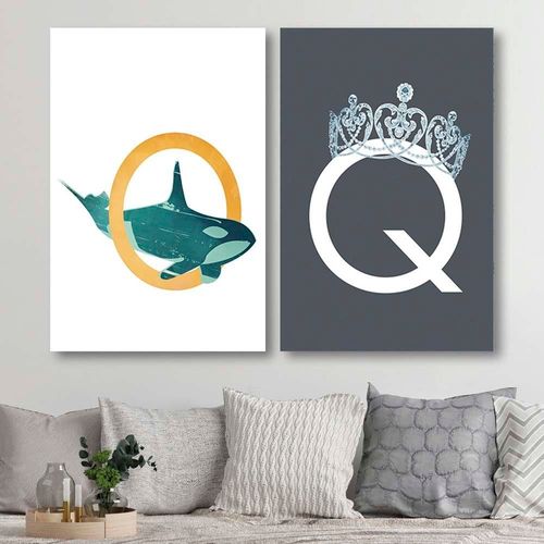 Deco Panel, Litera Q jak queen 50x70 na Arena.pl