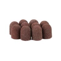 10x AlleMed Kapturki ścierne do pedicure z bawełnianym środkiem 13mm #80