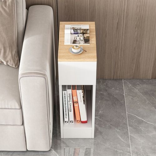 SZAFKA NOCNA WĄSKA Z SZUFLADĄ STOLIK Z PÓŁKĄ NOWOCZESNY LOFT SYPIALNI na Arena.pl