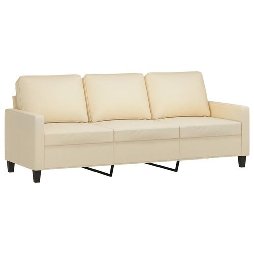 3-osobowa sofa, kremowa, 180 cm, tapicerowana tkaniną na Arena.pl