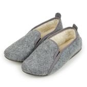 Bambosze męskie filcowe ocieplane kożuszek wełna 46