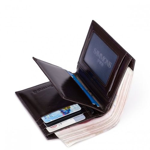 SAMMONS Krótki męski portfel Niebieski na Arena.pl