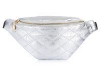 Srebrna Nerka Saszetka Damska Biodrówka Pikowana Q27