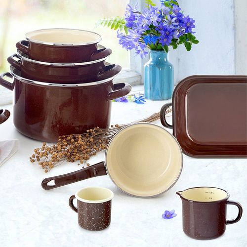 Rondel emaliowany BROWN 14 cm, 620 ml na Arena.pl