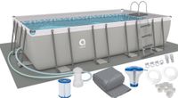 Basen ogrodowy stelażowy 549x305x122cm ZESTAW 18w1
