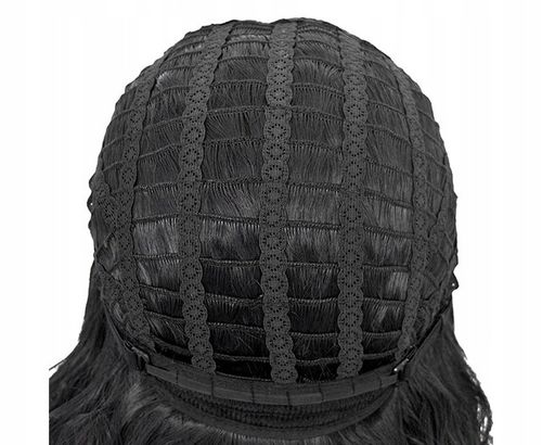 PERUKA DŁUGIE WŁOSY CZARNE KRUCZE FALE BRUNETKA SYNTETYCZNE damskie 70 cm na Arena.pl