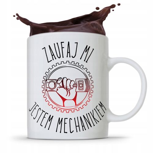 Kubek Dla Mechanika Zaufaj Mi Jestem Mechanikiem Z Nadrukiem Ze Zdjęciem na Arena.pl